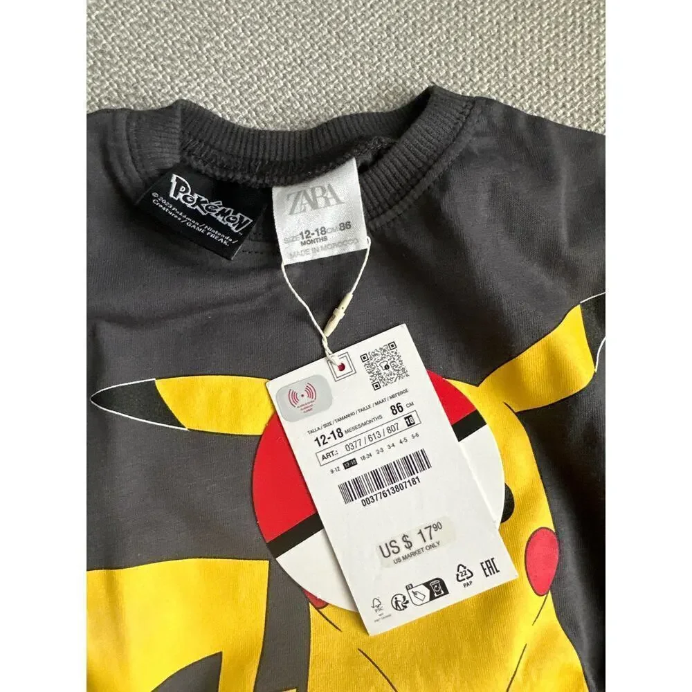 Zara PIKACHU‎ POKÉMON T-SHIRT 12-18 Months